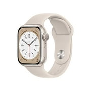 Apple Watch Series 8 [GPS 41 mm] Montre intelligente avec boîtier en aluminium Starlight et bracelet sport Starlight - S/M.