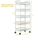 thumbnail image 2 of Costway 5 Tier Storage Rack Trolley Cart Home Kitchen Organizer Utility Baskets Silver, 2 of 10
