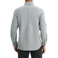 thumbnail image 3 of CAMISA DE NEGOCIO OXFORD DE MANGA LARGA PARA HOMBRES CON CUELLO BOTÓN REGULAR FIT XL GRIS, 3 of 5