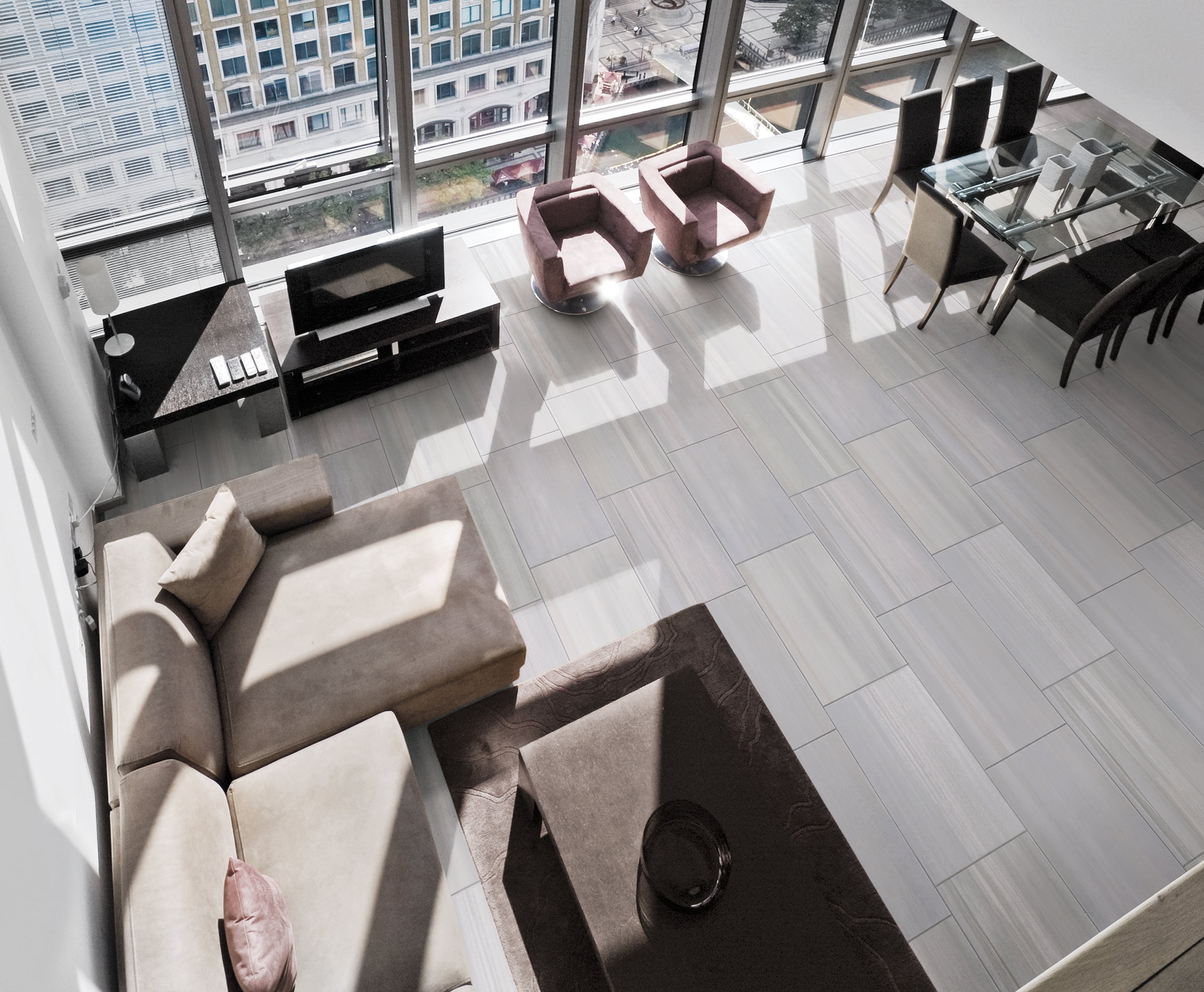 Water Color Grigio 12 in. x 24 in. Glazed Porcelain Floor and Wall Tile (12 sq. ft. / case)