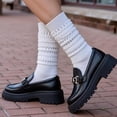 thumbnail image 4 of 3 Pack Slouchy Socks for Women, Knee High Boot Socks Scrunch Leg Warmers, Soft Cozy Valentines Day Gifts for Her, 4 of 6
