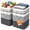 Cotton and Linen, variant on 2 Pack Laundry Baskets, Collapsible Clothes Hamper, Freestanding Waterproof Dirty Clothes Hamper with Easy Carry Handles in Laundry Room, College Dorm, Bathroom, Bedroom 75L Gray