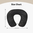 thumbnail image 3 of U-Shaped Pillow 11.8×9.8in With Pillow Core Comfortable Soft Invisible Zipper For Daily Travel Driving Office Snake Skin Print Style Darkgray_3, 3 of 8