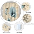 thumbnail image 5 of Blue Flower Bathroom Shower Curtain Butterfly Watercolor Floral Beige Minimalist Aesthetic Art Shower Curtain Polyester Waterproof Fabric Home Decor Shower Curtain with Hooks, 72x84 Inch, 5 of 6