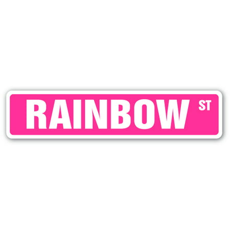 RAINBOW Street Sign Childrens Name Room Sign | Indoor/Outdoor |  24