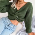thumbnail image 3 of Suéter de punto con cuello en V para mujer, suéter con cuello en V para mujer, suéter tipo pulóver para mujer, suéter con cuello en V para mujer, muy versátil, 3 of 9