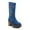Dark Blue, variant on Fesfesfes Platform Boots for Women Fall Winter Ethnic Embroidered Thick-soled Thick High-heeled Side Zipper Mid-tube US:8.5(41)