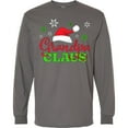 thumbnail image 3 of Inktastic Grandpa Claus with Christmas Santa Hat and Snowflakes Long Sleeve T-Shirt, 3 of 5