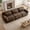 Chocolate, variant on 114" Modular Sectional Sofa with Plush Fabric, Soft Fluffy Couch with Throw Pillows, Ergonomic Design, Full-Compression Vacuum Packaging, Buckle Connection for Living Room, Home Theater, Pink