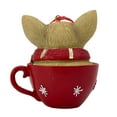 thumbnail image 2 of Galt International Teacup Chihuahua Puppy Christmas Figurine Ornament - 3.5" - Red and Brown, 2 of 4