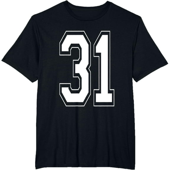 t-shirt Number 31 Birthday Gift Sports Player Team Numbered Jersey T-Shirt mens,black,women,funny,journey,Crew Neck, Short Sleeve,printing