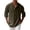 A-Army Green, variant on Men Button Up Shirts Long Sleeve Pullover Cotton Linen Casual Stand-up Collar Solid Blouse Shirt Tops