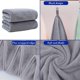 thumbnail image 4 of Xihbxyly Juego de Toallas de Baño de Terciopelo, Suaves y Absorbentes, Cómodas para La Piel, Ideales para Baño, Spa, Gimnasio y Decoración Del Hogar. Tamaño: 70 X 140 Cm. Incluye 2 Toallas., 4 of 6