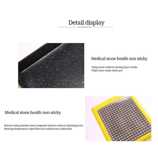 relayinert Japanese Omelette Pan Egg Pan Non-stick Coating Rectangle Frying Pan
