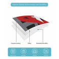 thumbnail image 4 of Twin XL Quilt Bedding Set, Red Black Geometric Reversible Summer Quilt 3 Pieces, Modern Art Abstract Grey Line Lightweight Bedspreads Coverlets with 2 Pillow Shams for All Seasons, 4 of 5