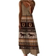 thumbnail image 2 of SMihono Robe Maxi Bohème d'Été pour Femmes Grande Taille Mode Féminine Aguichant Sans Manches Imprimée Col en V Ample Robe Longue de Plage, 2 of 5