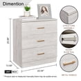thumbnail image 5 of Modern Dresser Cabinet, Wooden 4-Drawer File Cabinet, Simple Home Storage Furniture of Drawers for Closet, Kids Storage Chest, Bedside Table of Bedroom for Clothes Cosmetics, Antique White, D8785, 5 of 8