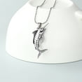 thumbnail image 4 of Marlin Fish Cremation Jewelry for Ashes Stainless Steel Fish Shape Design Memorial Urn Necklace Fishing Cremation Urn Necklace for Ashes Memorial Jewelry Fisherman Sympathy gift, 4 of 7