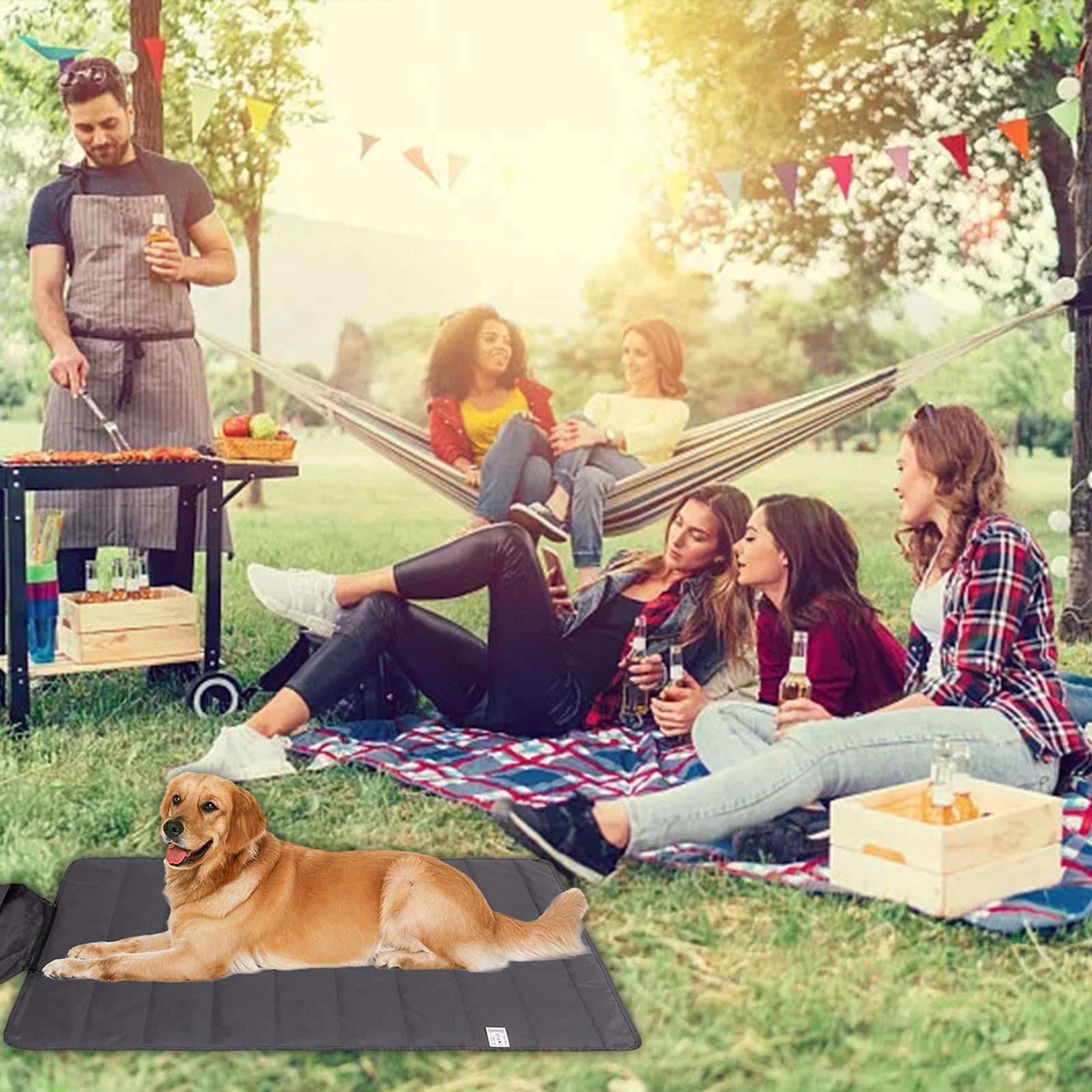Bvdfgk Durable Dog Mat Pet Cat Bed Water Resistant Washable Mat for Camping Hiking Pet Dark Gray