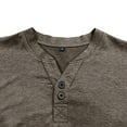thumbnail image 4 of Dagegui Men's Henley Shirts Long Sleeve V Neck Button T-Shirts Plain Slim Fit Basic Pullover Tops Solid Color Casual Daily Shirt Fall Tees Khaki M, 4 of 6