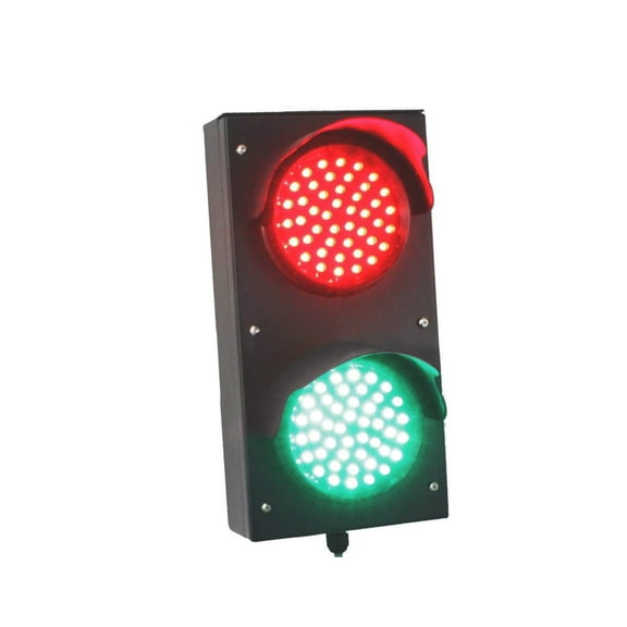 Signaworks Industrial LED Traffic Stop Light 4 inch Diameter Lens, 2 Color Red/Green and Dock Bay Indicator Warning Light 12/24 VDC