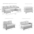 thumbnail image 6 of HomeStock Coastal Cottage 4Pc Outdoor Wicker Sectional Set for Porches and Patios- Left Loveseat, Right Loveseat, & 2 Ottomans-Color:Gray, 6 of 9