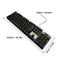 thumbnail image 5 of 82 Key RGBs Backlits Mechanical Keyboards Blue Switches SplashProof Ergonomic, 5 of 10