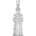 thumbnail image 4 of Sterling Silver Polished 3D Lighthouse Pendant(Length 28.02) - Jbsp, 4 of 5