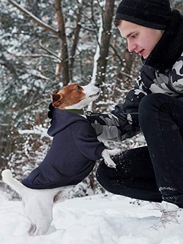 S 6 Pieces Dog Hoodie Dog Clothes Sweaters with Hat Pet Winter Clothes Warm Hoodies Coat Sweater for Small Dogs Chihuahua