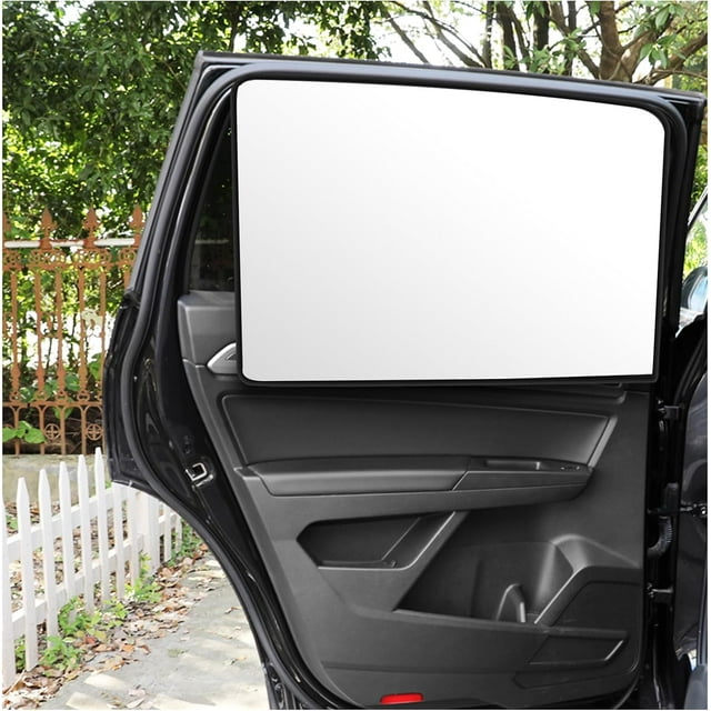 Yazoeia Pare-Soleil de Fenêtre de Voiture, 2 Pcs Rideaux de Pare-Brise avant et Arrière pour Auto avec Aimant, Protection contre les Rayons UV et Blocage de la Chaleur Solaire, Couvre-Fenêtres de Voiture, Pare-Soleil Universels d'Intimité pour Voitures CJC912-114793