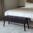 thumbnail image 2 of Psesaysky Purple Camo Deer Print Dining Bench Covers, Anti Scratch Rectangle Bench Seat Slipcover Dust Proof Polyester Spandex Rectangular Long Bench Cover for Living Room, 2 of 9