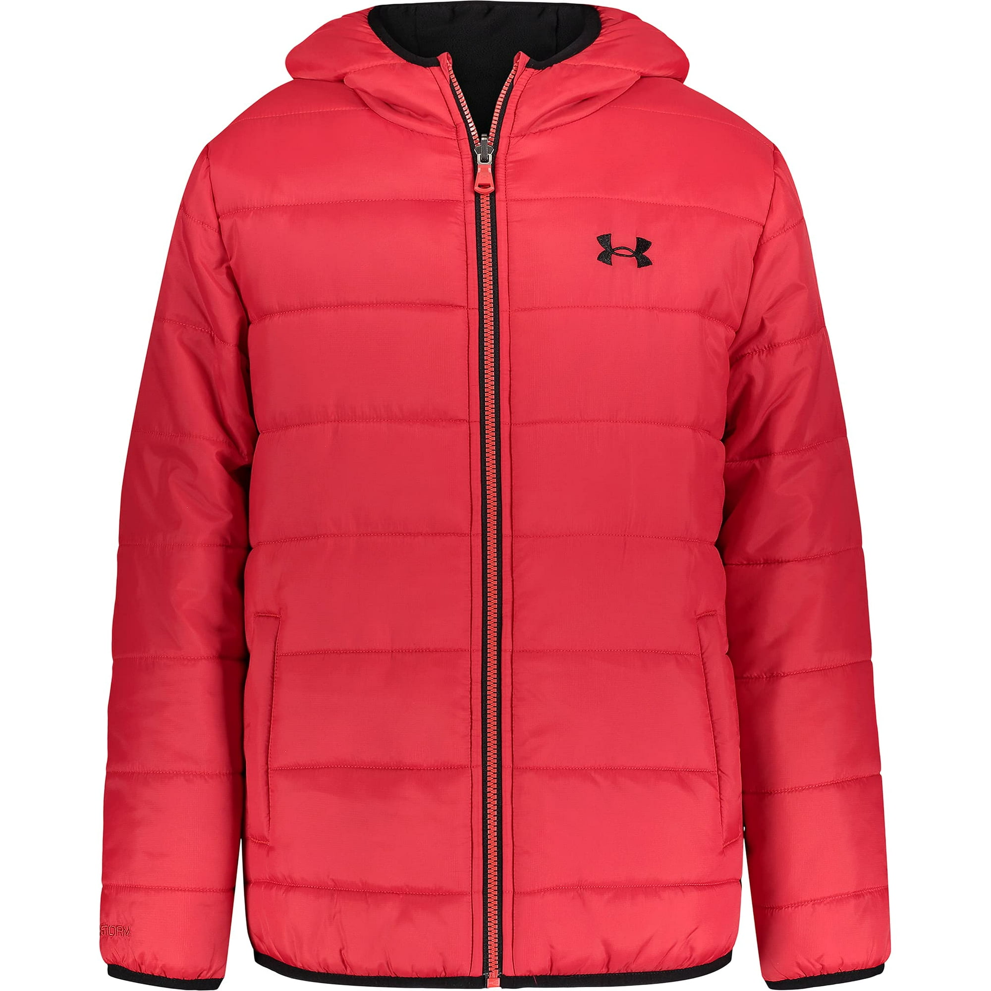 Under Armour Boys UA Reversible Pronto Puffer Jacket Bright Red YLG Walmart