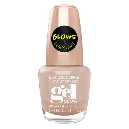L.A. COLORS Glows Color Craze Nail Polish, Nude, 0.44 Fl. Oz.