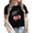 Black-1, variant on Women Casual Red Green Cherry Bow Graphic Tees Cotton Crew Neck Printed T Shirt Tops Black S-5XL