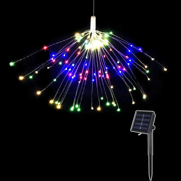 MODANU 200 LED Solar Firework Lights, Solar Outdoor Garden Lights, Colorful Solar Lights Outdoor Waterproof for Yard Garden Patio Flowerbed Party Christmas Decorations