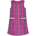thumbnail image 1 of Girls Dress Pink Tartan Back School Uniform Pocket A-line Dress 4 Years, 1 of 6