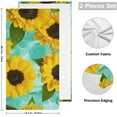thumbnail image 2 of SKYSONIC Sunflower Soft Hand Towels set of 2, Absorbent Bath Towel Decorative Fingertip Towels for Bathroom Hotel,14.4 x 28.3 inch, 2 of 7