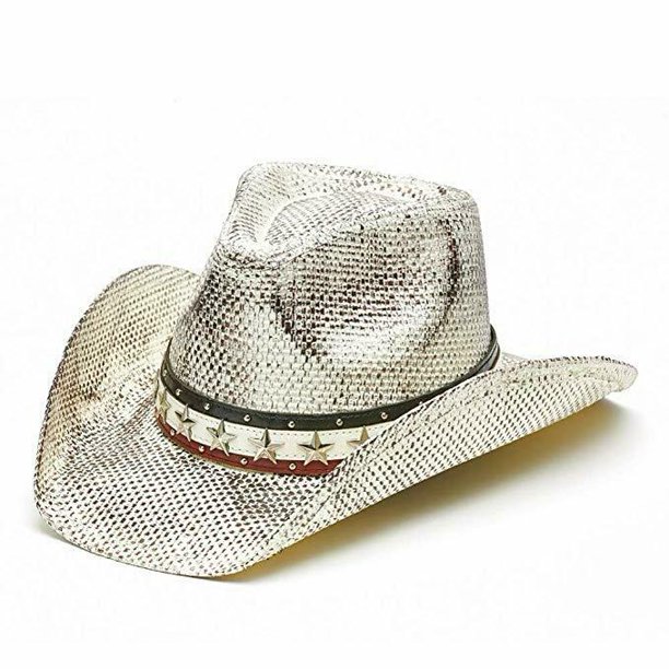 Blended Vintage Classic Distressed Usa American Flag Cowboy Hat W Western Shape It Brim Walmart Com Walmart Com
