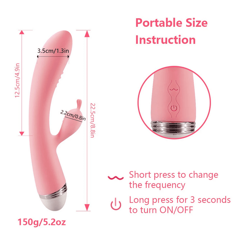 Centerel Powerful Rabbit Vibrator for G Spot Vaginal Stimulation with 12  Vibration, Waterproof Adult Sex Toys for Women and Couples ,Pink -  Walmart.com