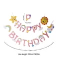 thumbnail image 3 of Cateissary Calcomanía de pared destacada con pancarta de cumpleaños única de arcoíris para decoraciones para fiesta de cumpleaños Kits de decoración para fiestas, 3 of 6
