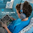 thumbnail image 5 of JLab JBuddies Studio 2 On-Ear Kids Wireless Headphones, Blue/Graphite, Volume Safe, Folding, Adjustable, Noise Isolation, Mic, 5 of 8