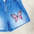 thumbnail image 6 of PureChapter Infant Toddler Girls Butterfly Print Flying Sleeve and Matching Elastic Shorts 2PCS For Summer Outdoor, 6 of 6