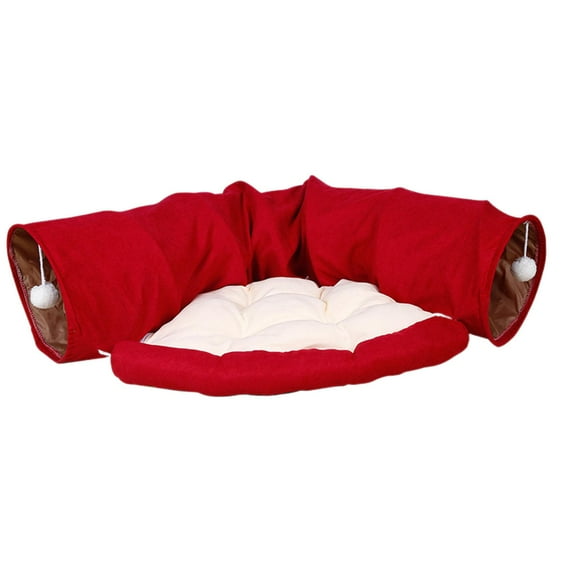 Centro de juegos con cama tipo túnel para gatos Strade Fareast Limited rojo