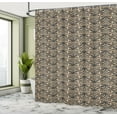 thumbnail image 5 of Ambesonne Antique Oriental Shower Curtain, Eastern Curvy Art, 69"Wx75"L, Tan and Dark Sepia, 5 of 5