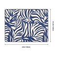 thumbnail image 6 of Flannel Floor Mat 63x48in Non-Slip Wear-Resistant Memory Sponge Point Plastic Bottom For Living Room Office Coffee Table Bed Balcony Zebra Print Style Steelblue_1, 6 of 7