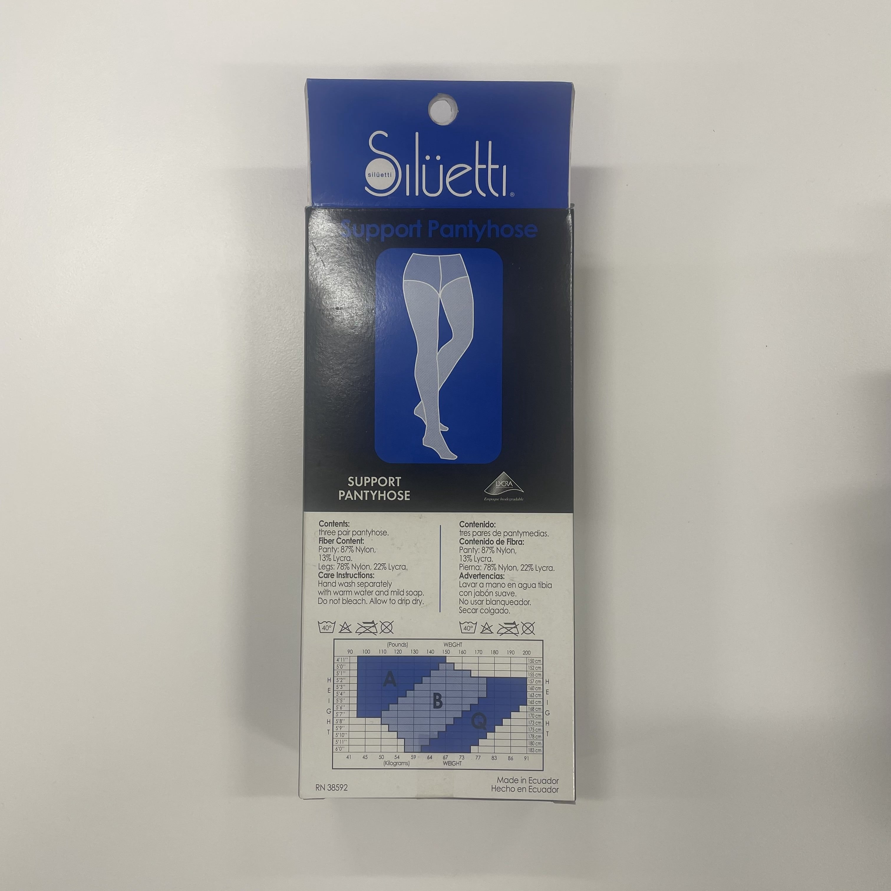 Siluetti Women's White Support Pantyhose, 3 Pack