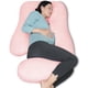 thumbnail image 1 of Almohada de embarazo MOON PARK en forma de U para todo el cuerpo, rosa, con funda, 1 of 7