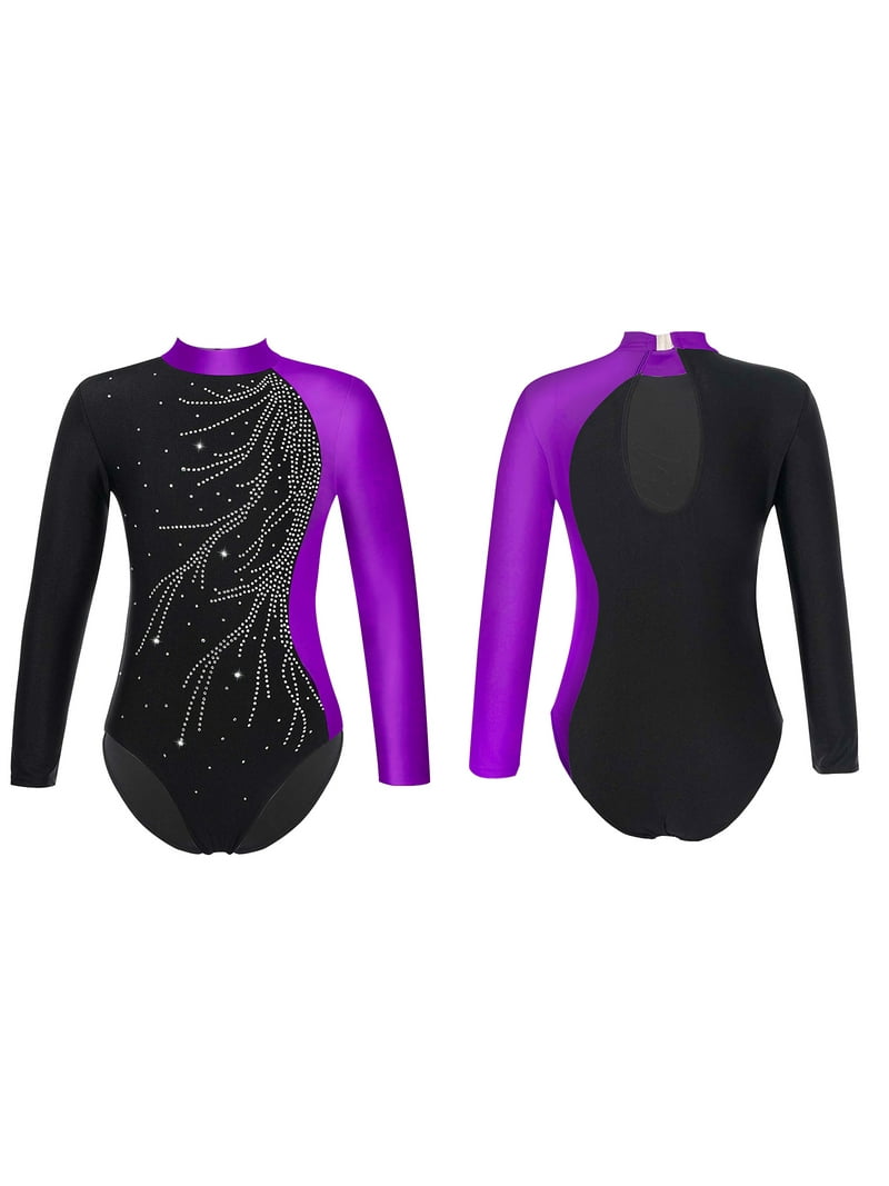 Girls Ballet Leotard - Long Sleeve Gymnastic Bodysuit For Dance & Performance