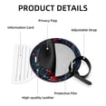 thumbnail image 4 of Love 2pcs PU Leather Round Bag Tags with Privacy Cover and Name ID Tag - Suitcase Tags for Travel Luggage, Handbags, Backpacks, School Bags, 4 of 6