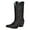 Black, variant on Corral Western Boots Girls Embroidery Leather Snip Toe Black T0141